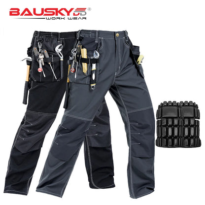 New High Quality Craftsman Men's Work Pants Workwear Multi Pockets Work Trousers Mechanic Workwear Free Shipping