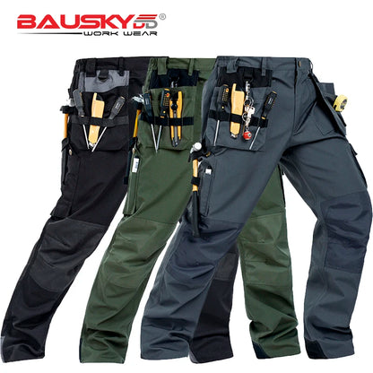 New High Quality Craftsman Men's Work Pants Workwear Multi Pockets Work Trousers Mechanic Workwear Free Shipping