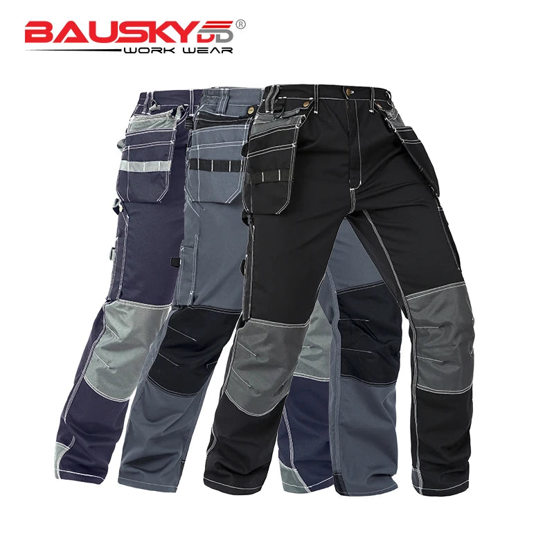 New High Quality Craftsman Men's Work Pants Workwear Multi Pockets Work Trousers Mechanic Workwear Free Shipping