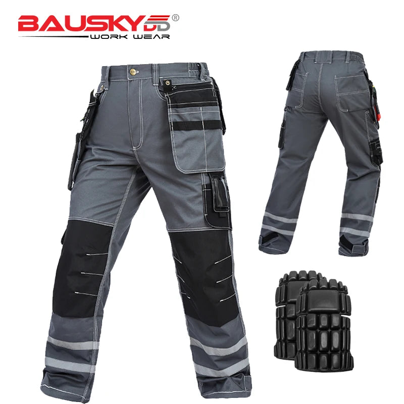 New High Quality Craftsman Men's Work Pants Workwear Multi Pockets Work Trousers Mechanic Workwear Free Shipping